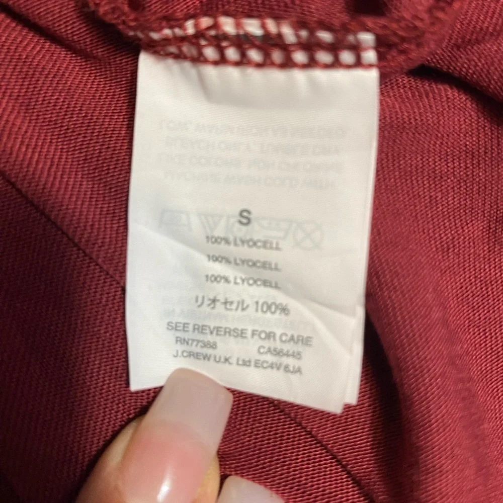 NWOT .. J. Crew Red Ruffled Short Sleeve Tunic